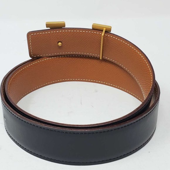 Auth Hermes H Constance Reversible Goldtone Belt main image 7
